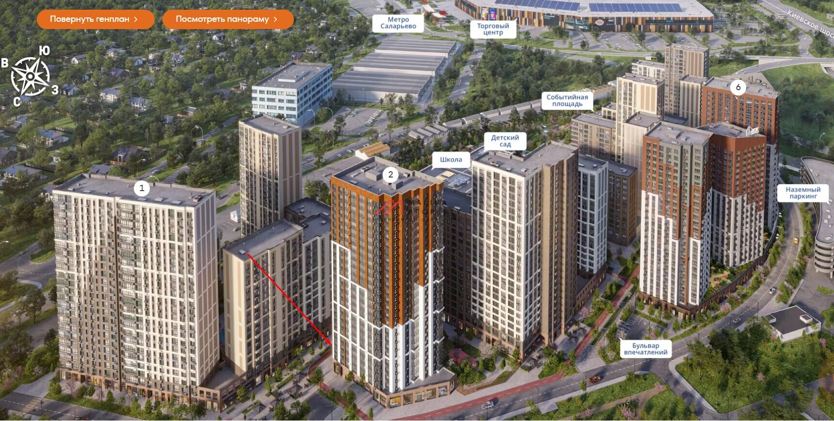 Продажа торгового помещения в ЖК "1-й Саларьевский" 