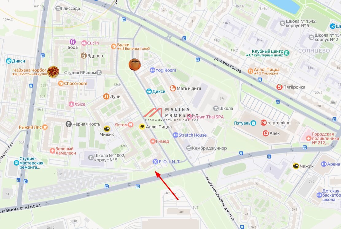 Продажа торгового помещения в жилом комплексе Лучи