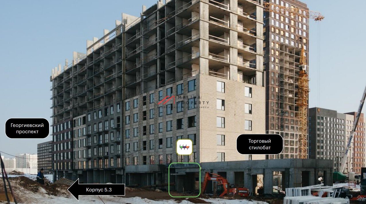 Продажа помещения с арендатором "Винлаб" в ЖК "Зелёный парк" 