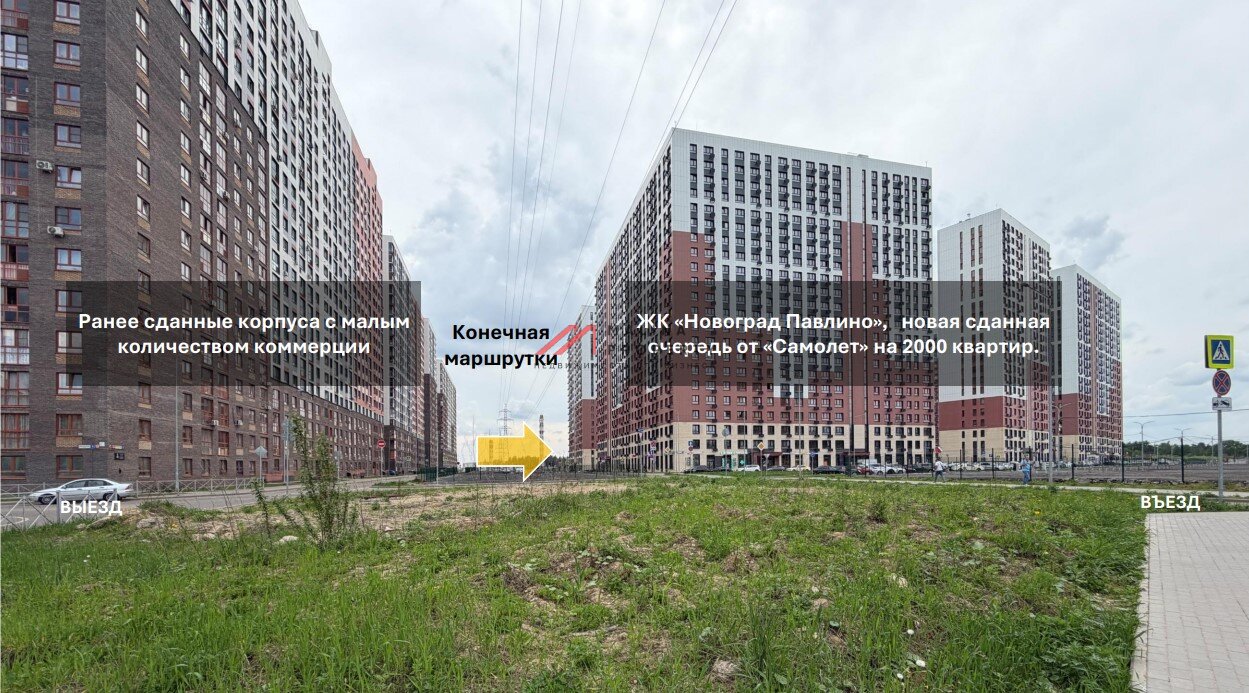 Продажа торгового помещения в ЖК Новоград Павлино