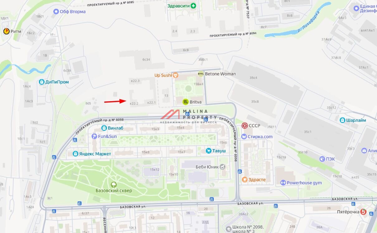 Аренда торгового помещения в ЖК "Бусиновский Парк" 