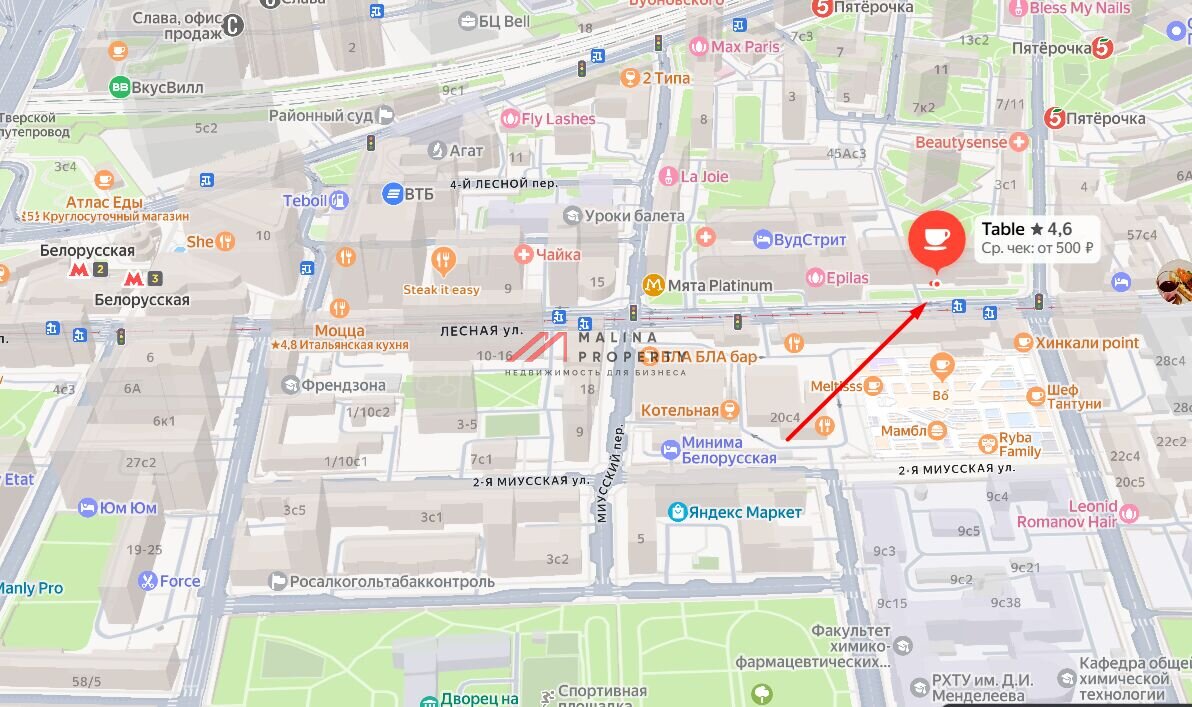 Аренда торгового помещения рядом с метро Белорусская