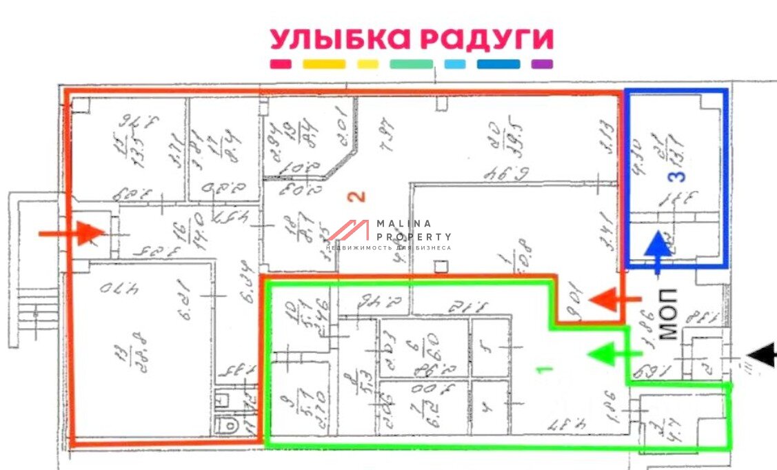 Продажа помещения с сетевыми арендаторами в Москве
