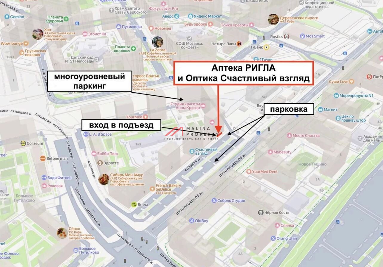 Продажа помещения с арендаторами в "ЖК Большое Путилково" 