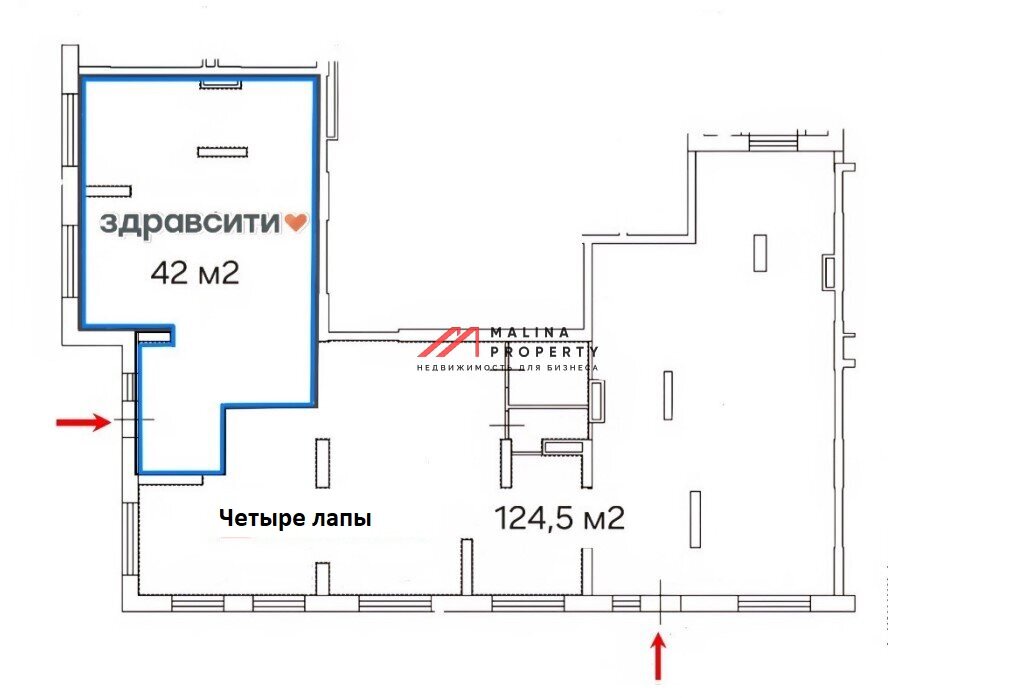 Продажа помещения с сетевыми арендаторами