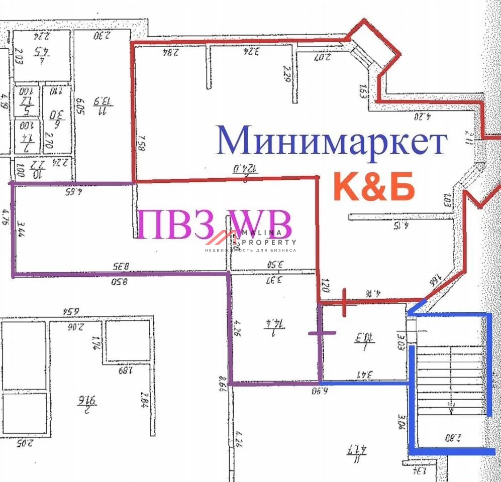Продажа помещения с сетевыми арендаторами 