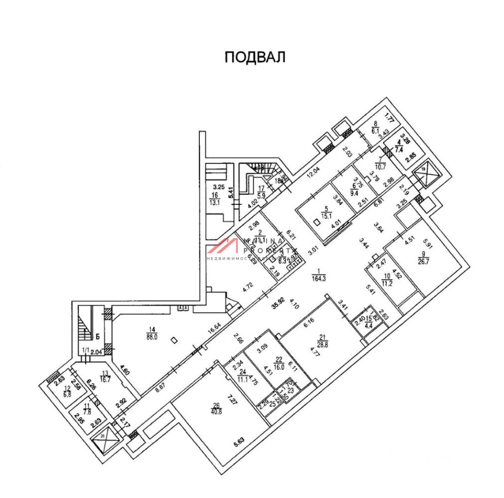 Продажа помещения с магазином  "Eurospar" на Бауманской