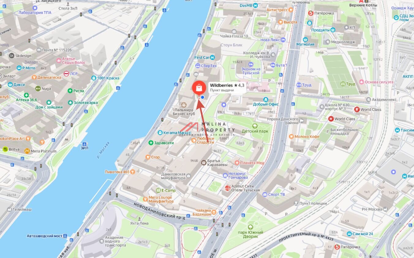 Аренда торгового помещения в ЖК "Новоданиловская 8" 