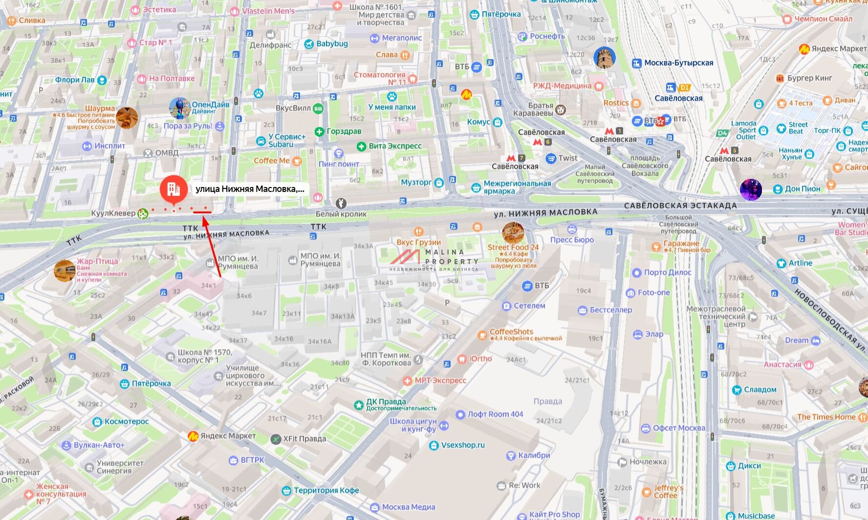 Аренда торгового помещения на Нижней Масловке