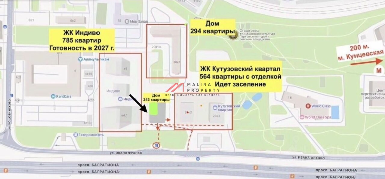 Аренда торгового помещения в районе Кунцево 