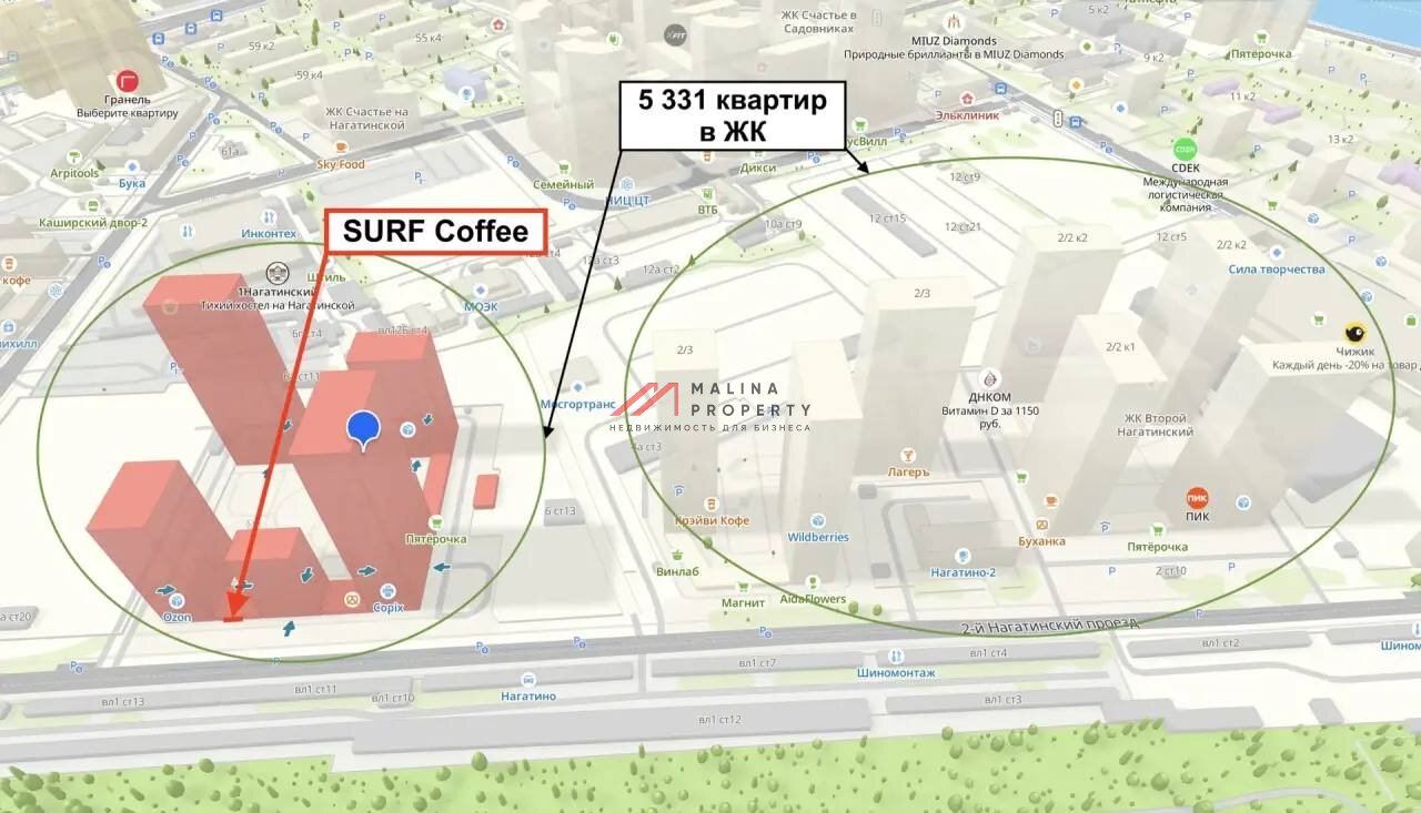 Продажа торгового помещения с арендатором Surf Coffee 