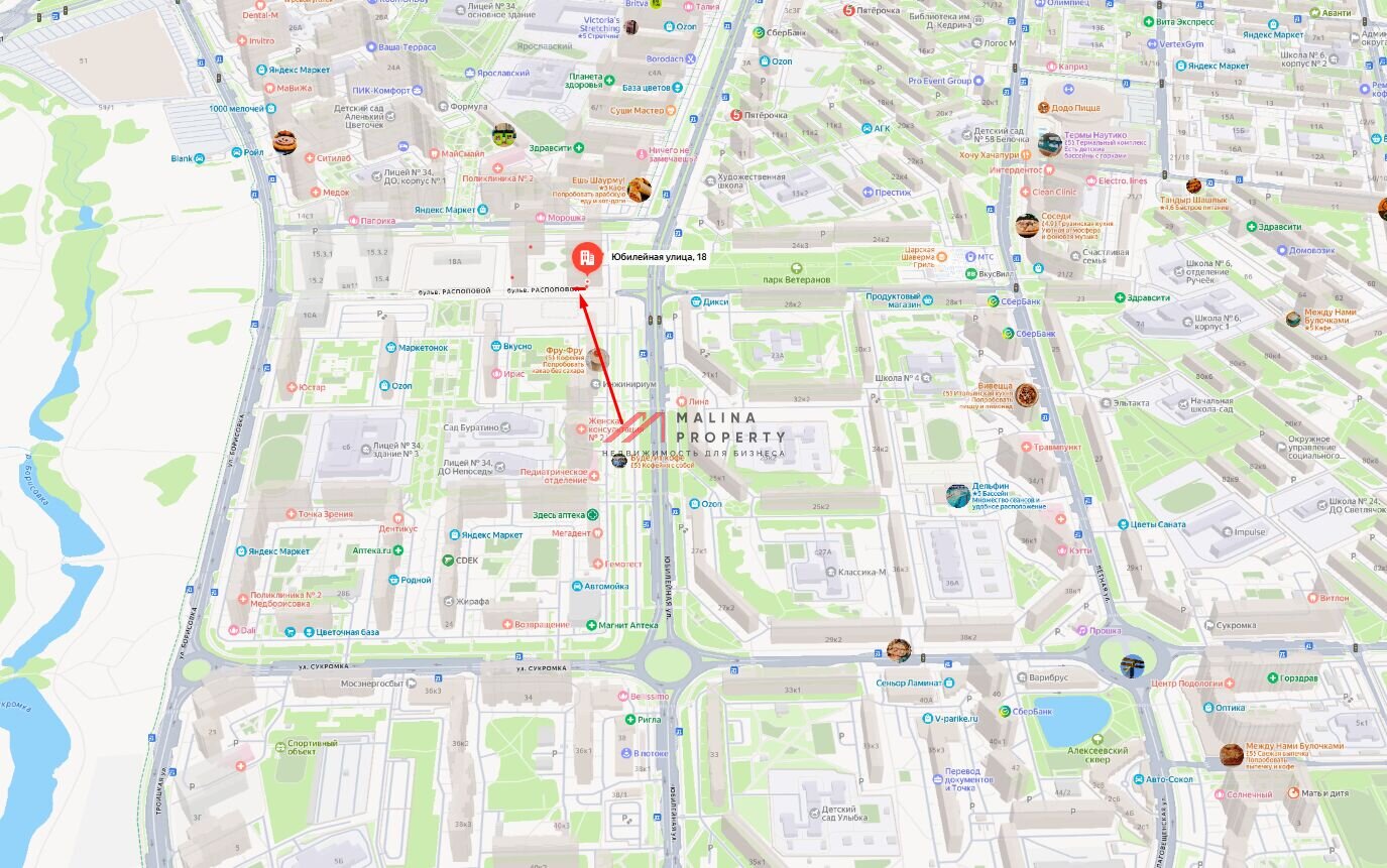 Аренда торгового помещения в ЖК "Ярославский" 