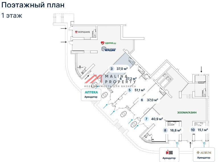 Продажа помещения с арендатором аптека у метро Молодежная