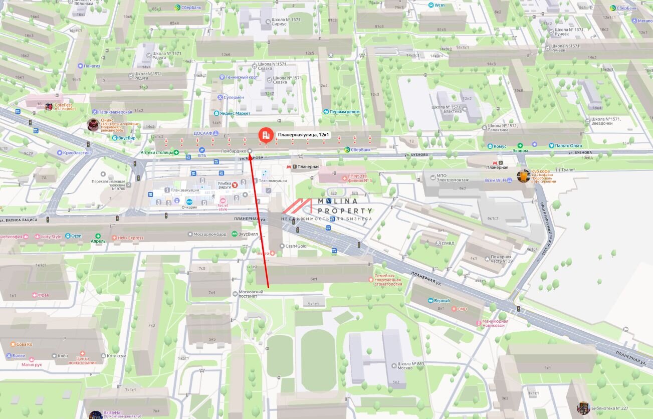 Продажа помещения с арендатором напротив метро Планерная 