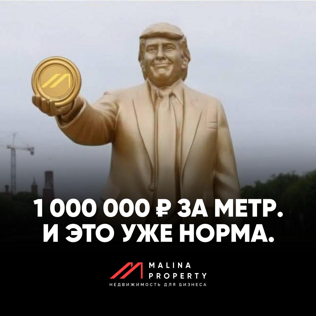 1 000 000 ₽ за метр. И это уже норма.