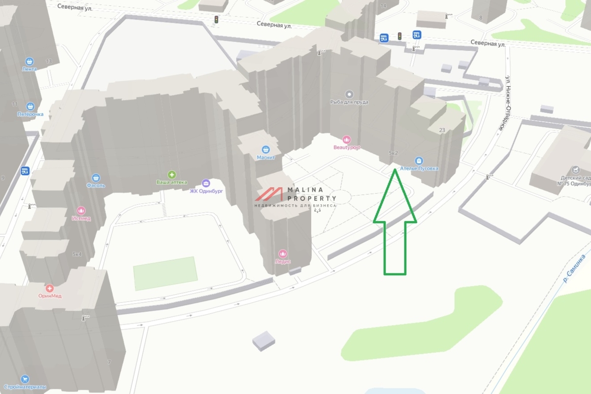 Аренда торгового помещения в ЖК Одинбург