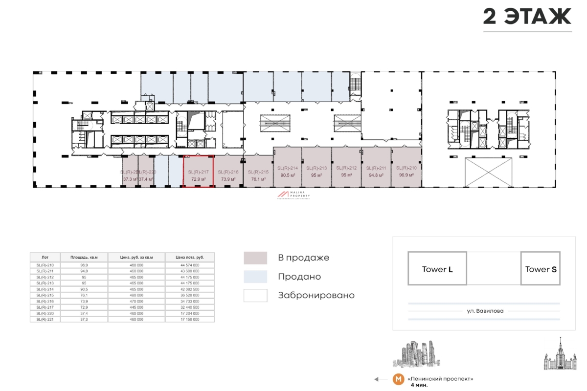Продажа торгового помещения в БЦ "STONE Ленинский"