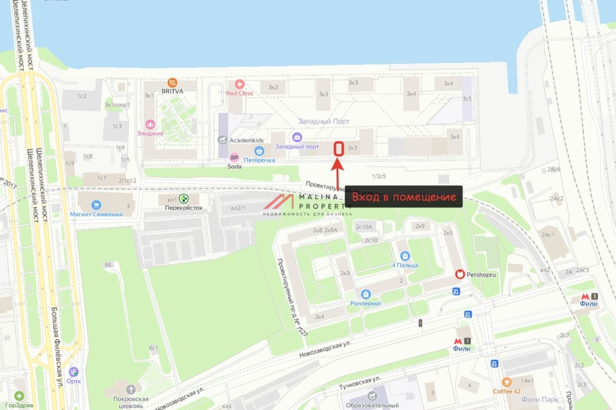 Аренда помещения в ЖК Западный порт