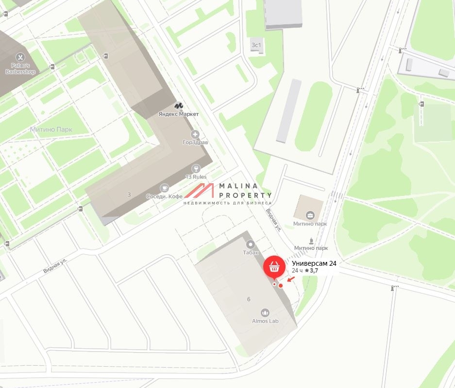 Аренда нежилого помещения в ЖК "Митино парк"