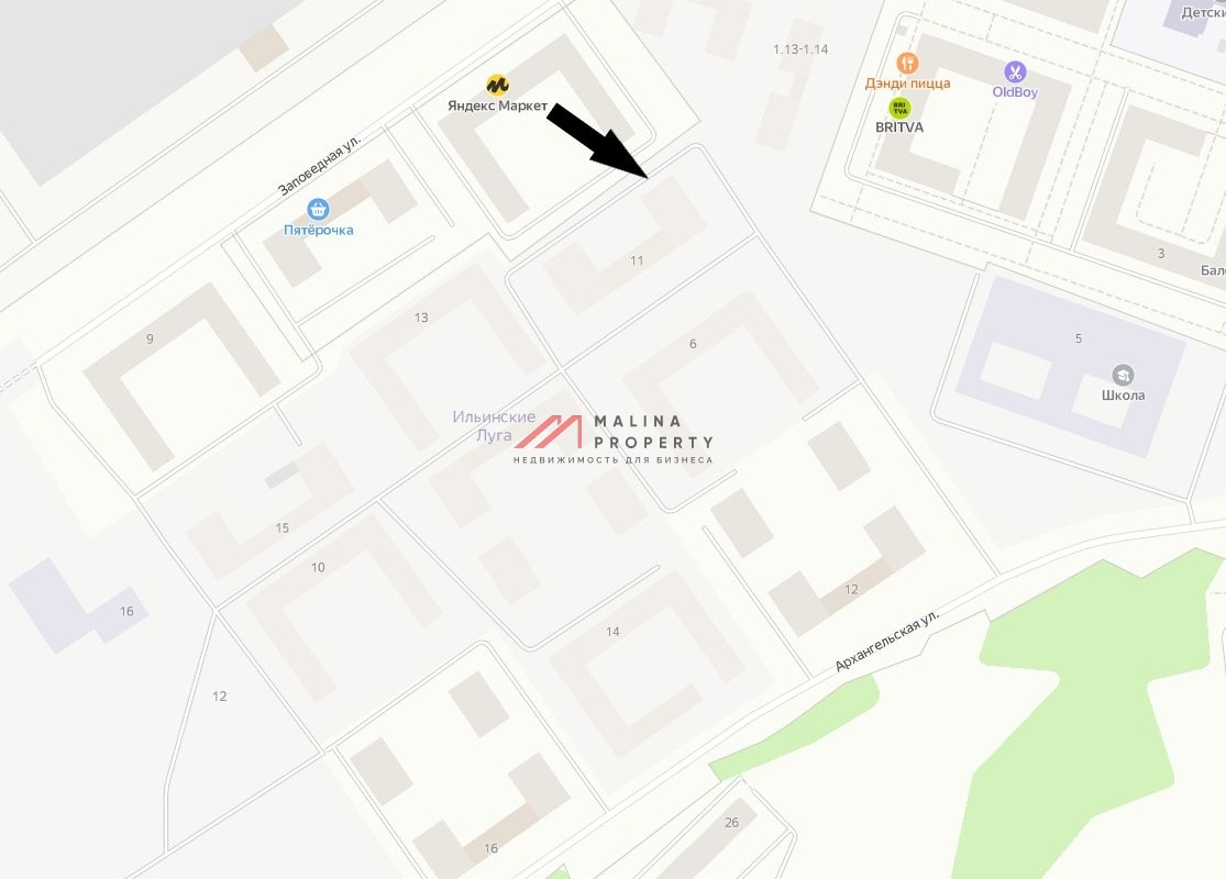 Аренда торгового помещения в ЖК Ильинские Луга