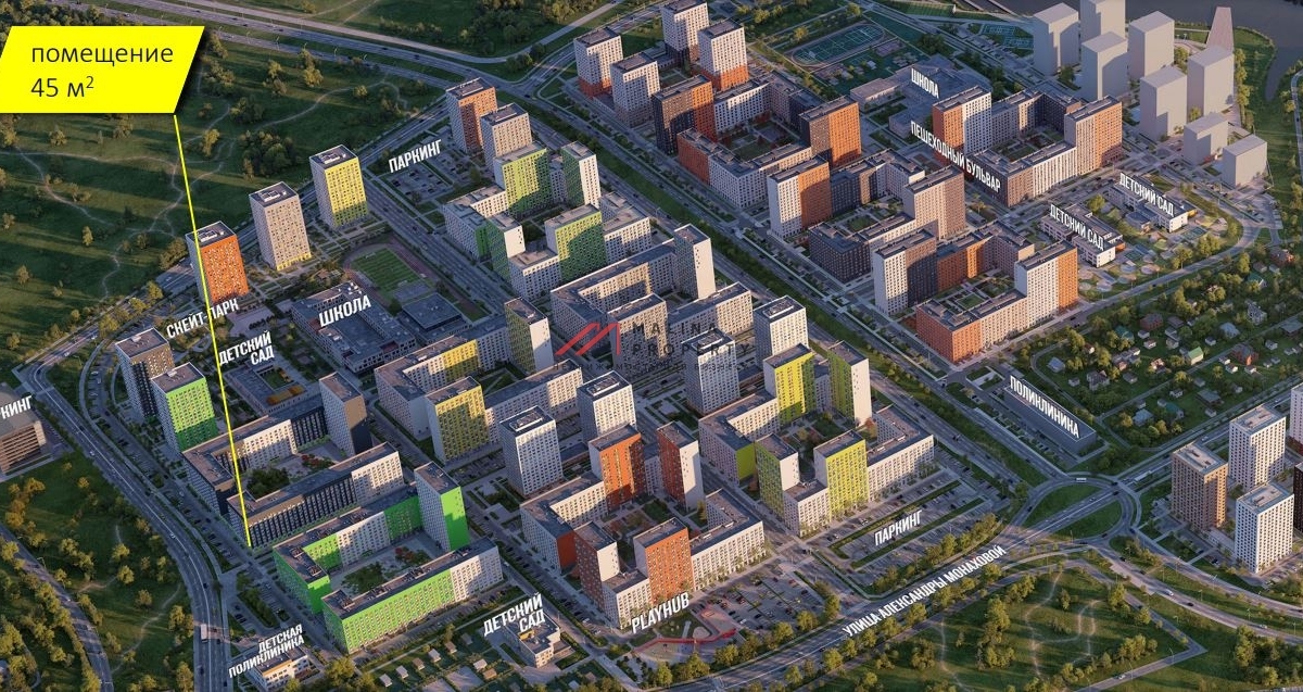 Продажа торгового помещения в ЖК Бунинские Луга