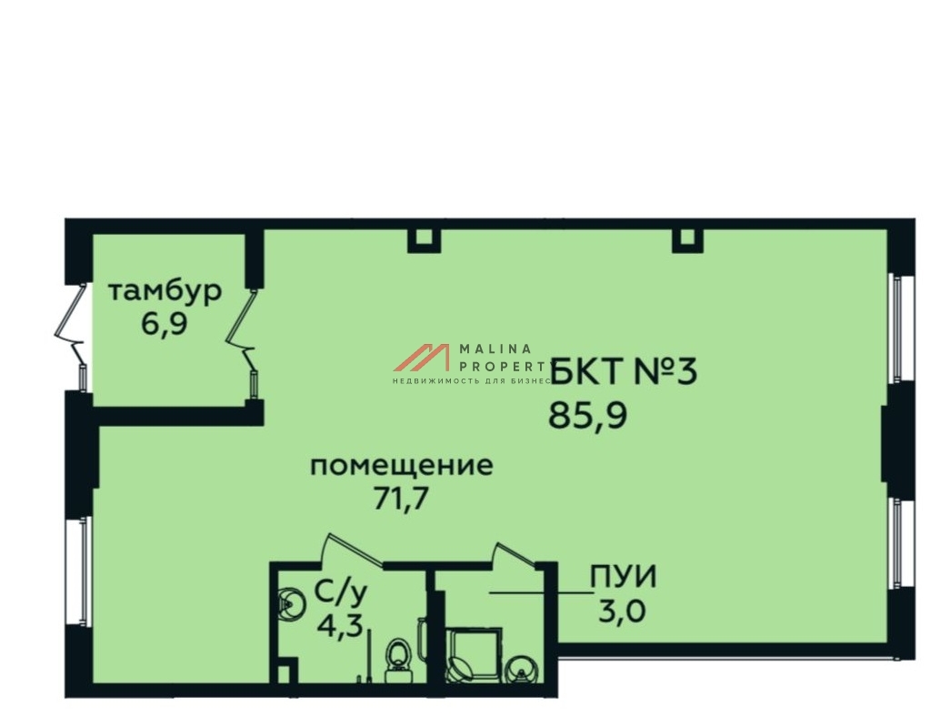 Аренда помещения в жилом комплексе Эко Бунино