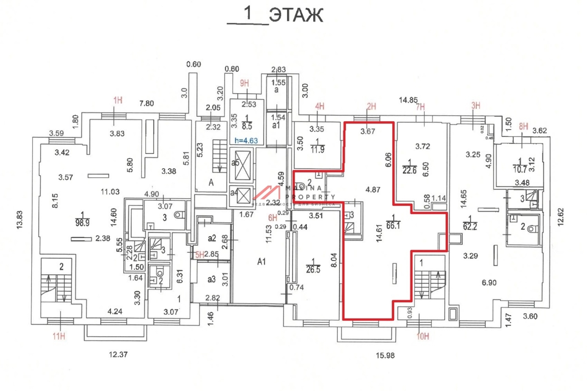Продажа помещения с арендатором Красное и Белое
