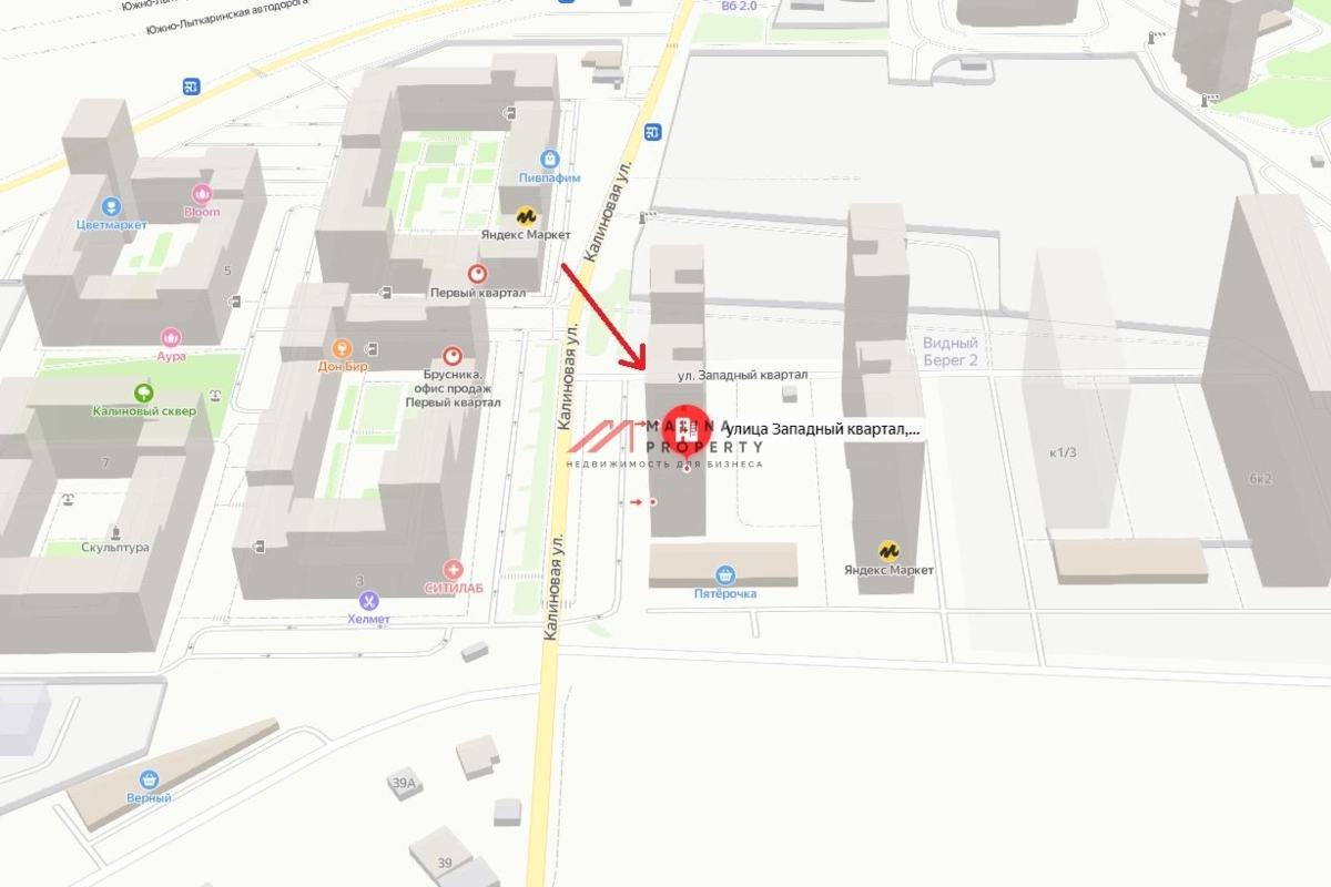 Аренда коммерческого помещения в ЖК "Видный берег 2.0"