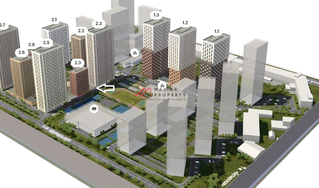 Продажа торгового помещения в ЖК "Руставели 14"