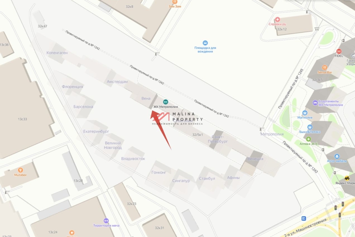 Аренда торгового помещения в ЖК "Метрополия"