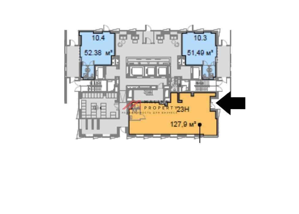 Аренда торгового помещения в ЖК "Метрополия"