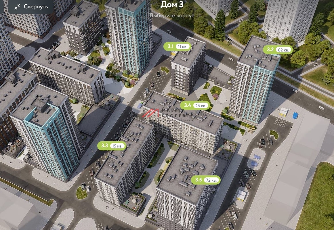 Аренда торгового помещения в жилом комплексе Бунинские кварталы