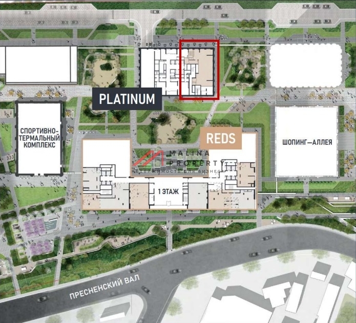 Продажа торгового помещения на Пресненском Валу в новом ЖК REPUBLIC ритейл PLATINUM 