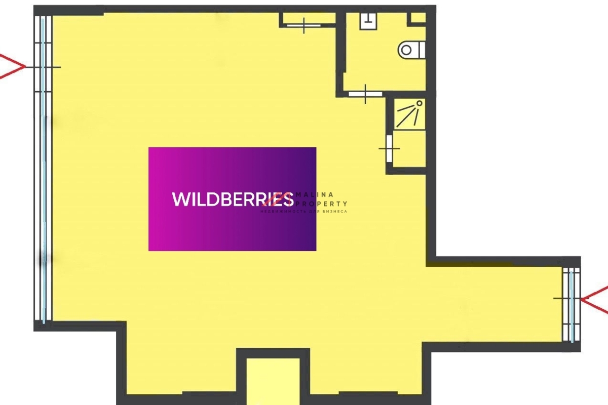 Продажа помещения с арендатором флагманский "Wildberries" в новом доме