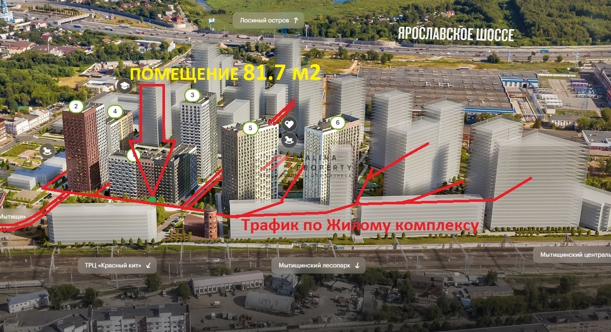 Продажа торгового помещения в ЖК "Яуза Парк" 