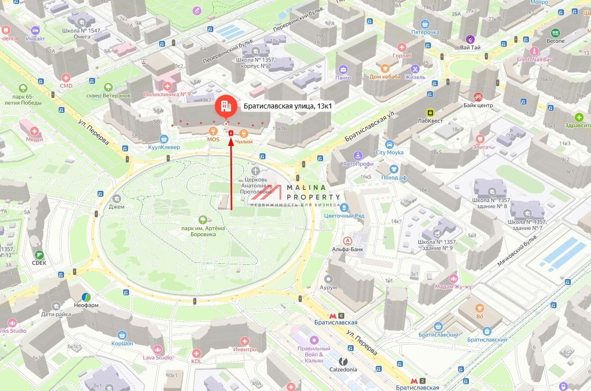 Аренда торгового помещения на Братиславской улице