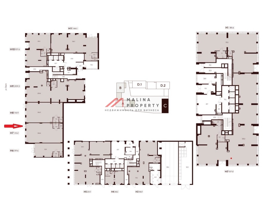 Продажа торгового помещения в ЖК " Indy Towers" 