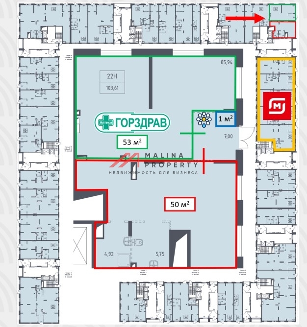 Продажа торгового помещения в ЖК Пятницкие Луга
