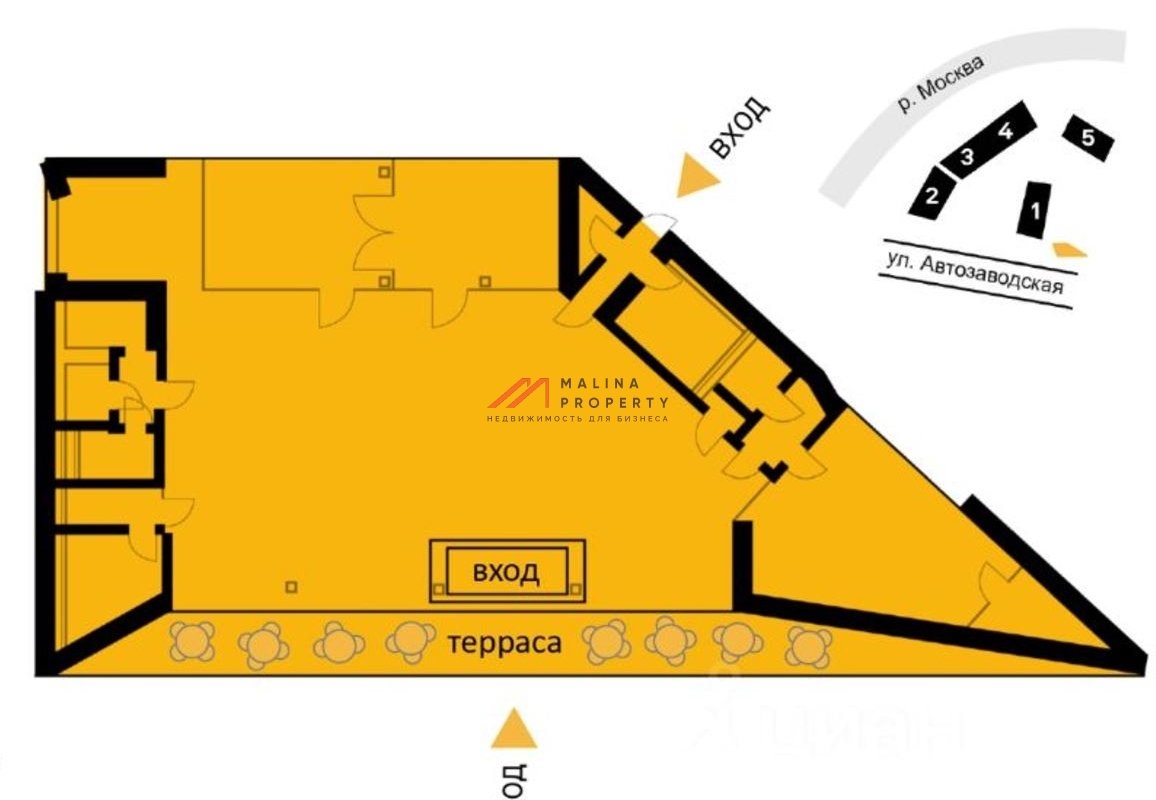 Продажа помещения под ресторан с террасой в ЖК «FORST»