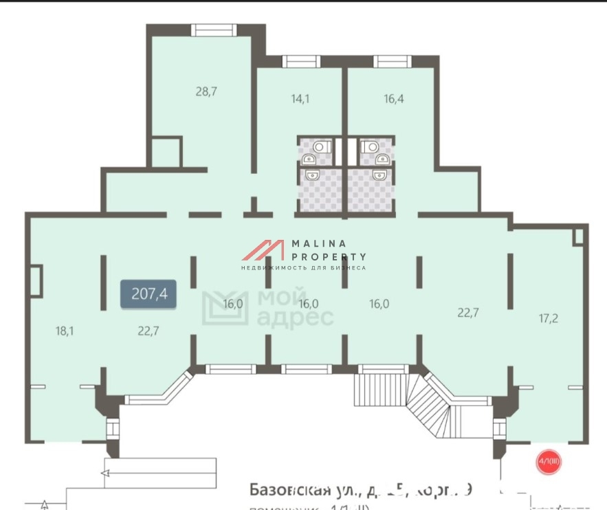 Продажа коммерческого помещения на Базовской