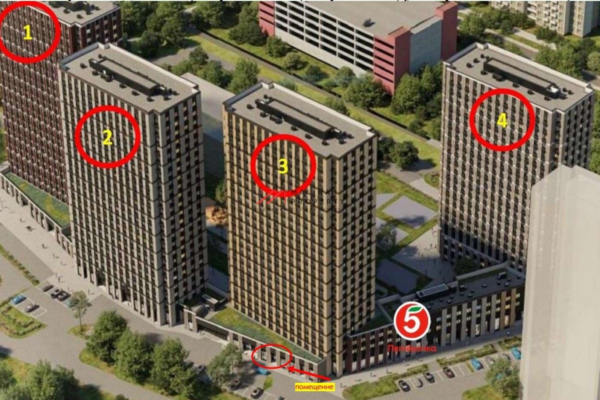 Продажа помещения с арендатором в ЖК бизнес-класса "Parkside" 