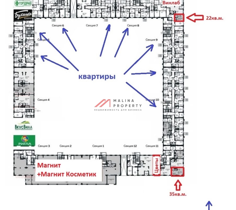 Продажа торгового помещения в ЖК Эко Бунино
