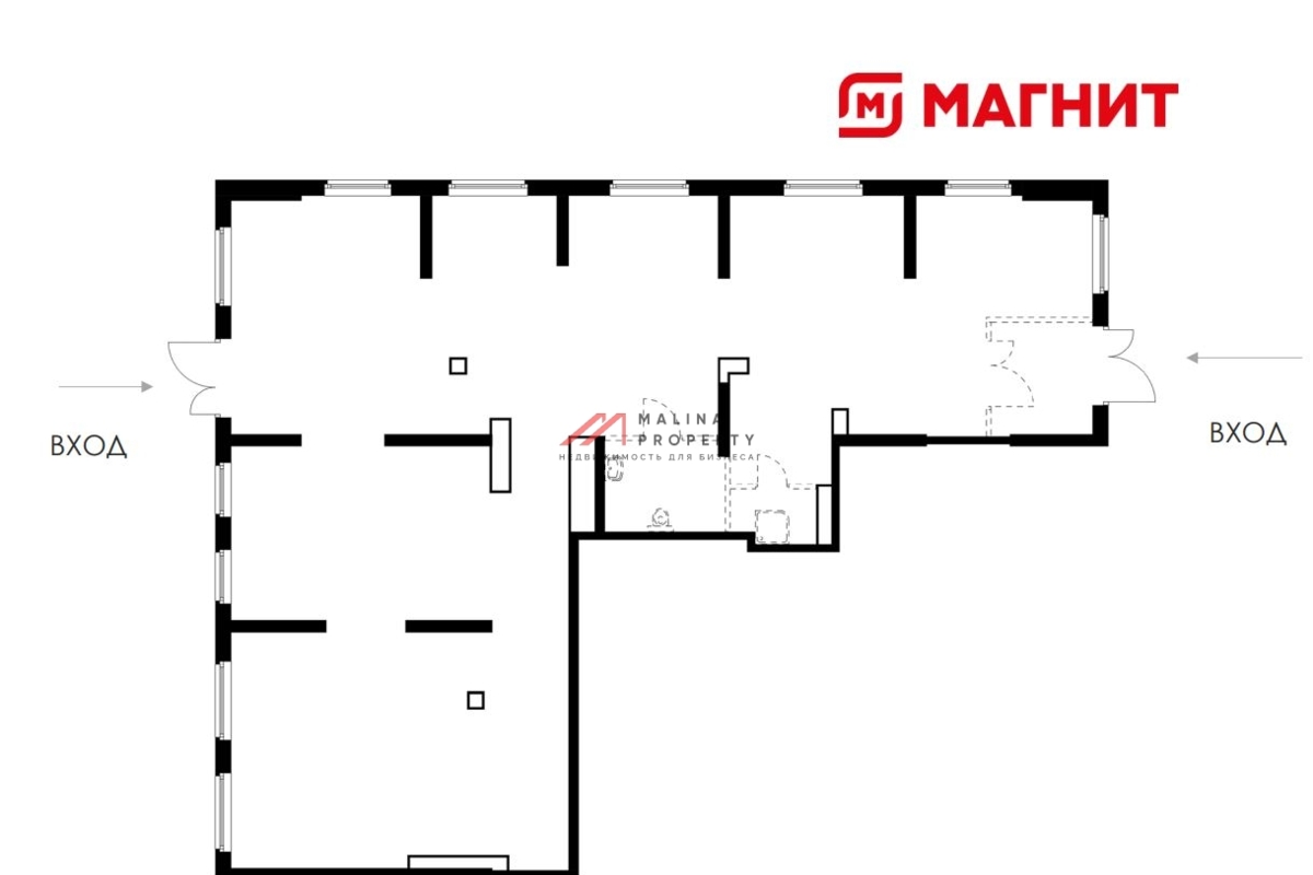 Продажа помещения с супермаркетом Магнит в ЖК "Амурский Парк"