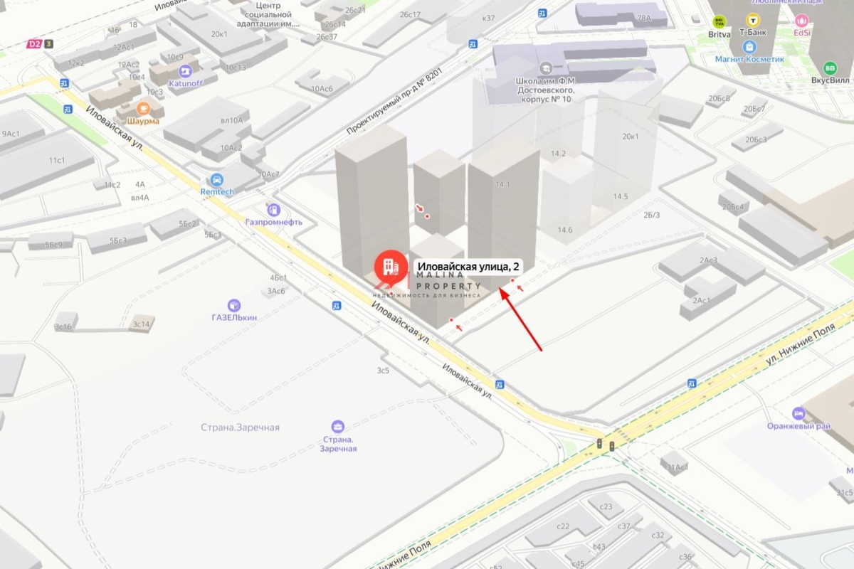 Аренда помещения под магазин ЖК Люблинская парк