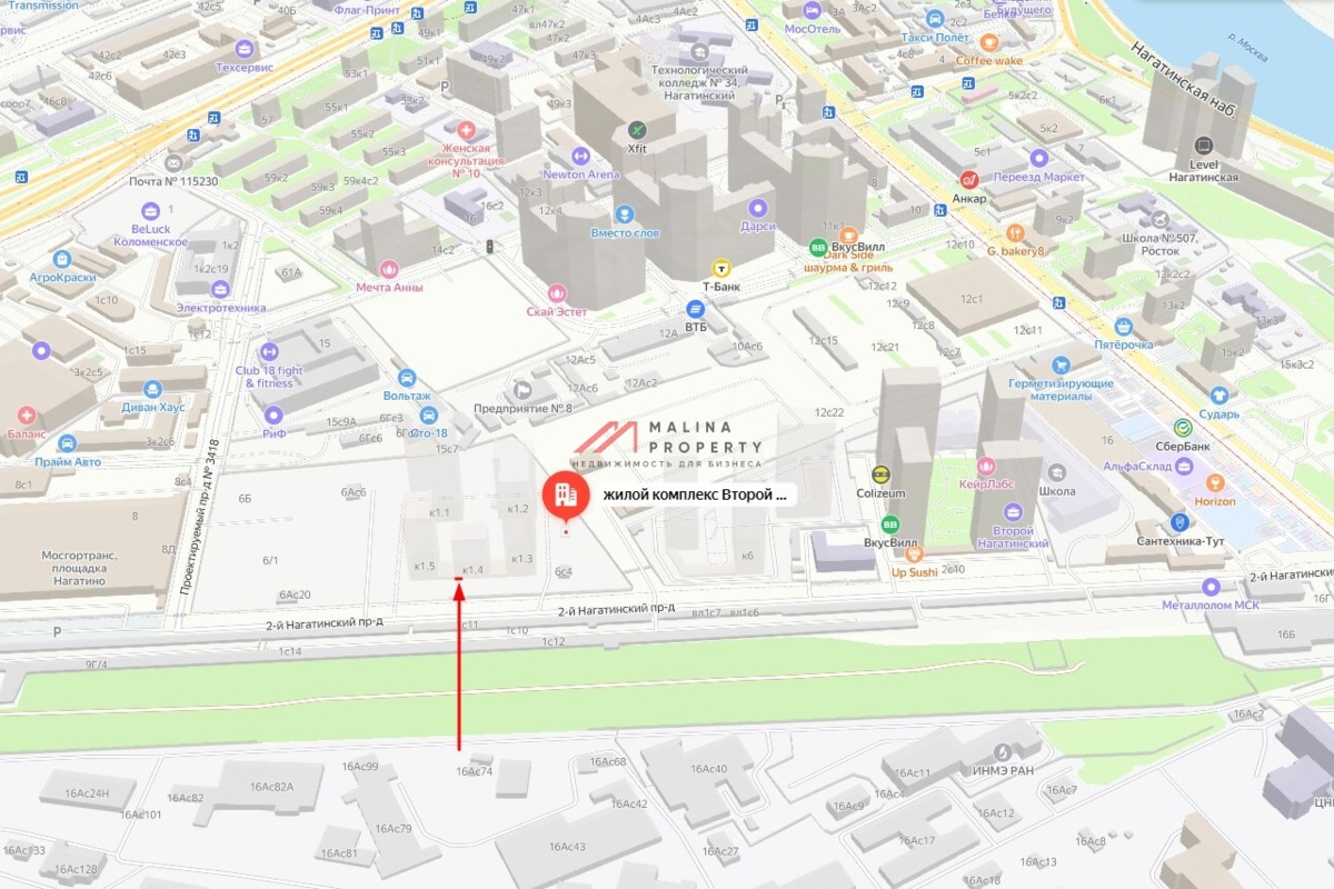 Продажа торгового помещения в ЖК "2-й Нагатинский"  