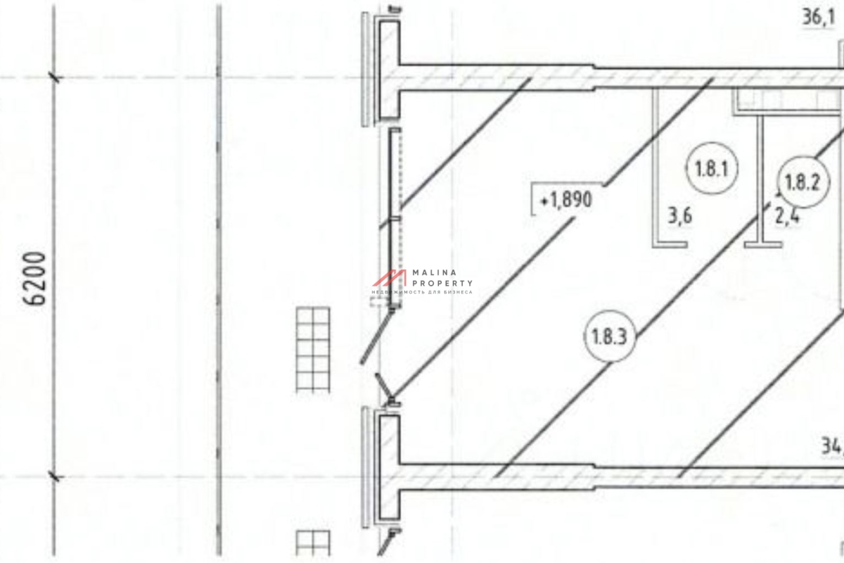 Продажа помещения с арендатором магазин "Комус"  