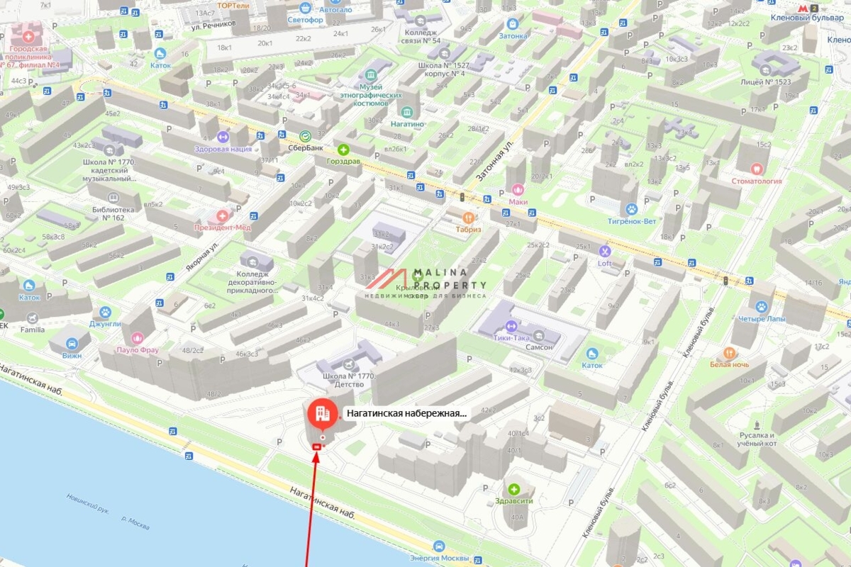 Аренда коммерческого помещения на Нагатинской набережной 