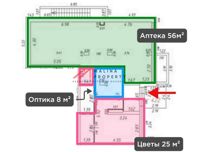 Продажа торгового помещения с сетевыми арендаторами