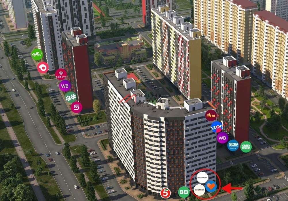 Продажа торгового помещения с сетевыми арендаторами