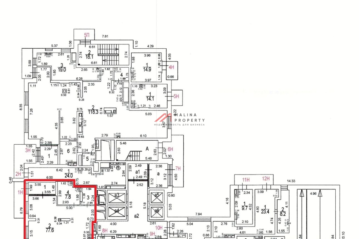 Аренда углового помещения в новом жилом доме